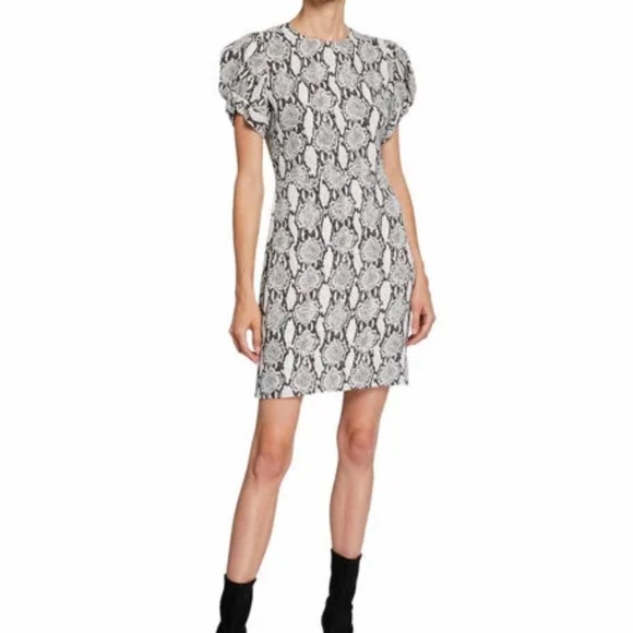 A.L.C. Snakeskin Print Short Sleeve Dress - Picture 3 of 10